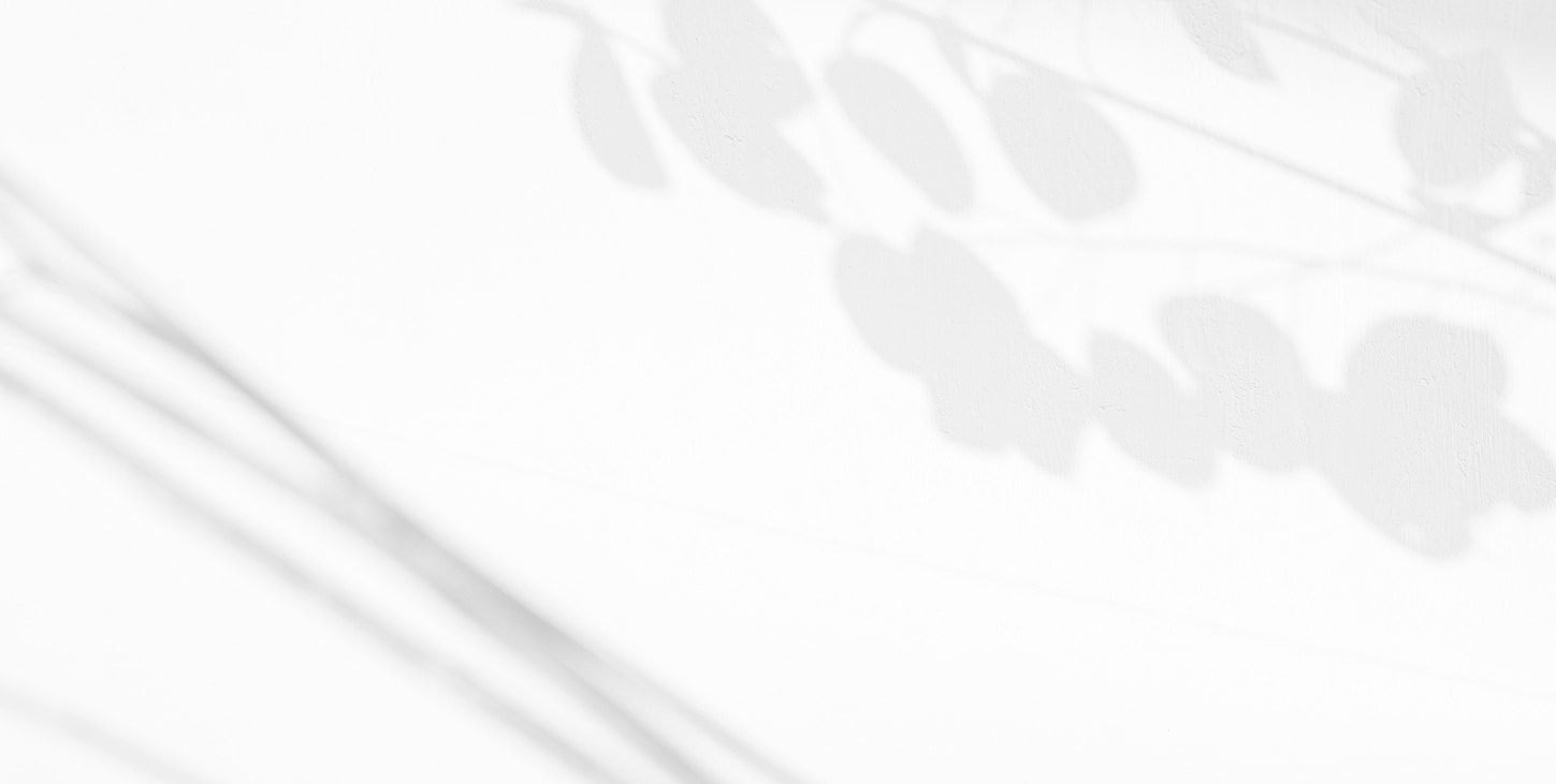 Shadows of leaves on a white surface.