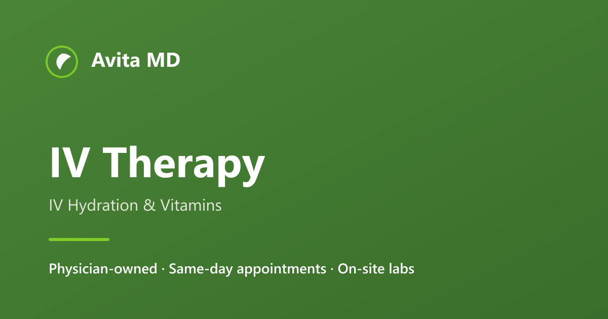 IV Therapy & IV Hydration in the Bay Area